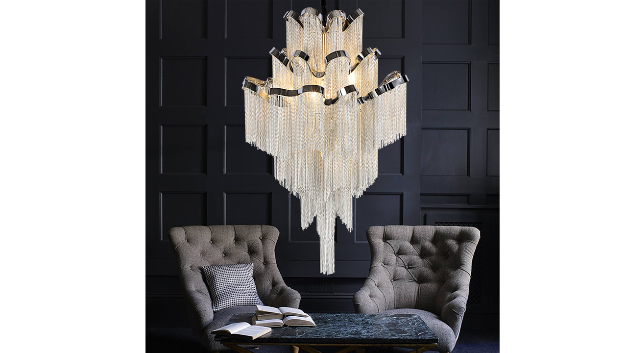 DEARLAN Modern Silver Chandeliers Contemporary Fringe